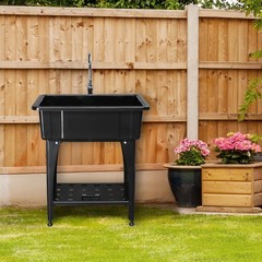 32.3 in x 22.4-Inch Indoor and Outdoor Utility Sink with Faucet High Quality New