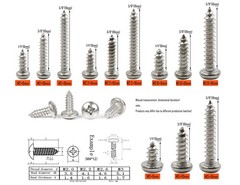 600pcs M2, M2.2, M2.6, M3 Pan Head Self-Tapping Sheet Metal Screw Assortment …