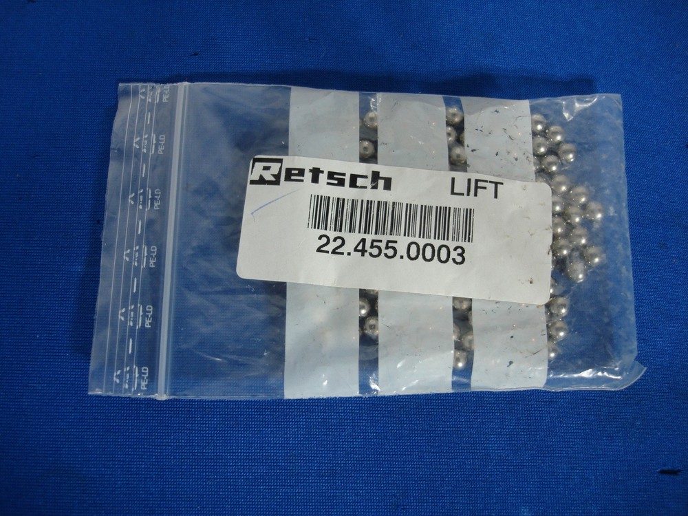 Retsch 5mm Stainless Steel Grinding Balls 22.455.0003 65 grams for Mill
