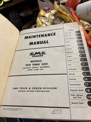 GMC Truck Maintenance Manual 100-500. X-5703 Vintage