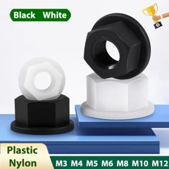 Plastic Flange Nut Nylon Hex Nuts Anti-Slip Metric M3 M4 M5 M6 M8 M10 M12