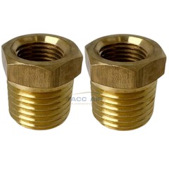 2 Pack 1/4″ Male x 1/8″ Female NPT Hex Reducer Bushing Adapter Pipe Fitting