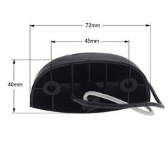 3″x1.6″ Surface-Mount 4 LED Trailer License Plate Lights Black 10V-30V DOT/SAE