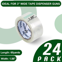 Clear Packing Tape, 24 Rolls Heavy Duty Packaging Tape for Shipping Packaging Mo