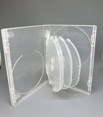 10 TOP QUALITY 25MM 8-DISC DVD CASE, SUPER CLEAR, CLIP, VIVA25MM08-CLR