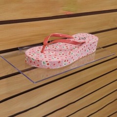 Lot of 12 Slatwall Shelves Shelf Shoe 12″ x 6″ Flat Styrene Clear Acrylic Slat