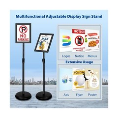 VAIIGO 6Packs 8.5×11 Inch Adjustable Pedestal Poster Sign Stand, Heavy Duty F…