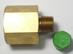1- Cajon Swagelok Brass Reducing Adapter, 3/8″ MNPT x 3/4″ FNPT, B-12-RA-6