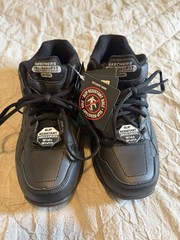 SKECHERS Work Relaxed Fit Memory Foam Slip Resistant EH Wide Shoes 8.5