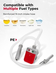 Electric Fuel Transfer Siphon Pump Battery Powered Gas Oil Water Liquid 3.2 GPM