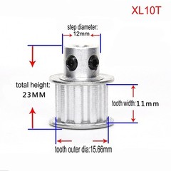 XL 10T-100T Timing Belt Pulley Synchronous Wheel Select Bore for 10mm Width Belt