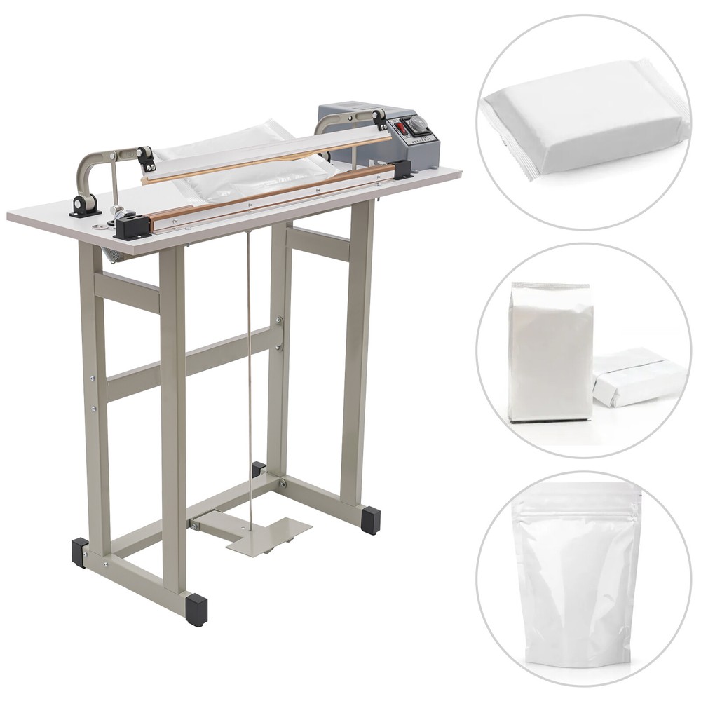 22.83″ Foot Pedal Impulse Sealer heat sealing machine,Plastic Bag sealer 110V