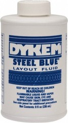 DYKEM STEEL BLUE LAYOUT FLUID 8 OZ. BOTTLE W/ BRUSH CAP 80400