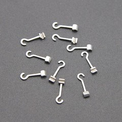10 Pcs 1 Pack Dental Crimpable Hooks Size Long Curved Left Fix On Wires Hook