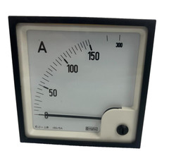 Crompton Instruments E244-022A Panel Meter Range 0/5/10 AMPS AC SCALED 0/150/300