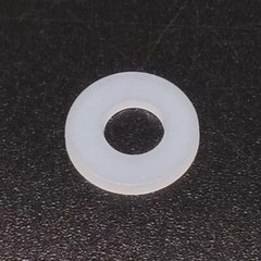 X50 #8 .369 OD .036 THICK NYLON FLAT WASHER WHITE PLASTIC ESSENTRA 16FW008032