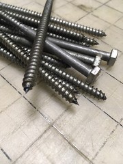 (100) 7/16” Hex Head 1/4 x 6″ Lag Bolts Wood Screws