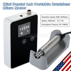 Dental Brushless Electric Polisher Micro Motor / Straight Handpiece Contra Angle