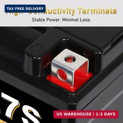 YTZ7S-BS 12V 6Ah AGM Sealed Motorcycle Battery, Maintenance-Free, Compatible wit