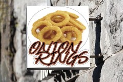 ONION RINGS | Laminated Vinyl Decal Sticker Label