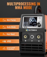 HITBOX 4 IN 1 Gasless MIG Welder Stick LIFT TIG Welding Machine &10ft Spool Gun