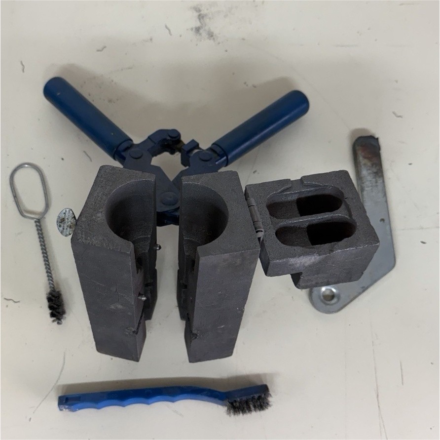 ERICO CADWELD Exothermic Welding Mold Blocks NX1161L One Shot Weld Mold