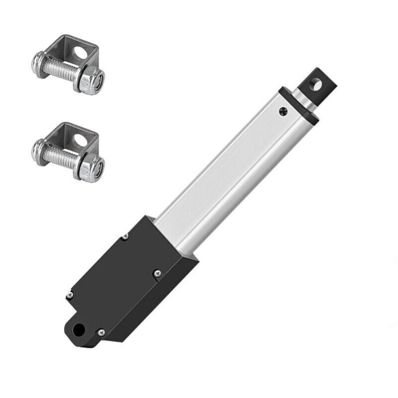 12V Electric Micro Linear Actuator Motor Stroke 0.4in-8in with Mounting Brackets