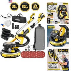 Drywall Sander, Electric Drywall Sander with Vacuum, Automatic Dust Removal, …