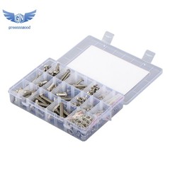 M5 M6 M8 Flanged Bolts and Nuts Kit 408 PCS 304 Stainless Metric Assortment