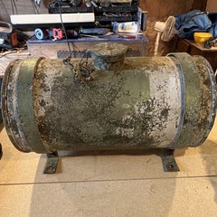 Vintage Industrial Fuel Tank With Filter 2.5 Gallon