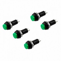 5x Green Push Button Momentary Reset Switch 12V Car Horn 1.5A 125V/3A 250V AC