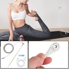 Grounding Rod with 40ft Wire, Portable for Grey and white