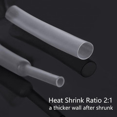 324 Pcs 6 Size Φ1.5/2.5/3/5/6/10Mm Clear Heat Shrink Tubing Cable Wrap Kit