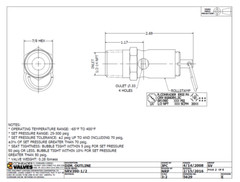 175 PSI SAFETY RELIEF POP OFF VALVE FOR AIR COMPRESSOR TANK RELEASE, 1/2″ NPT