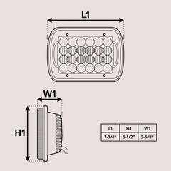 TRUE MODS 7×6 5×7 H6054 Chrome LED Headlights H4 2B1 Sealed Beam Replacement …