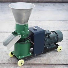 2Roller Feed Pellet Mill Machine Granulator w/6mm Pellet Output 80-120KG/h 220V