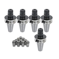 5PC BT40 ER16 PRECISION COLLET CHUCK 20000 RPM AND 10PC ER16 COLLETS NEW