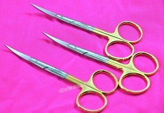 NEW 5 EA Premium GERMAN TC Iris Scissors 4.5″ Curved Surgical Dental Instruments