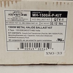 Keystone MH-1500A-P-KIT 5 Tap 1500W 120/208/240/277/480 Metal Halide Ballast