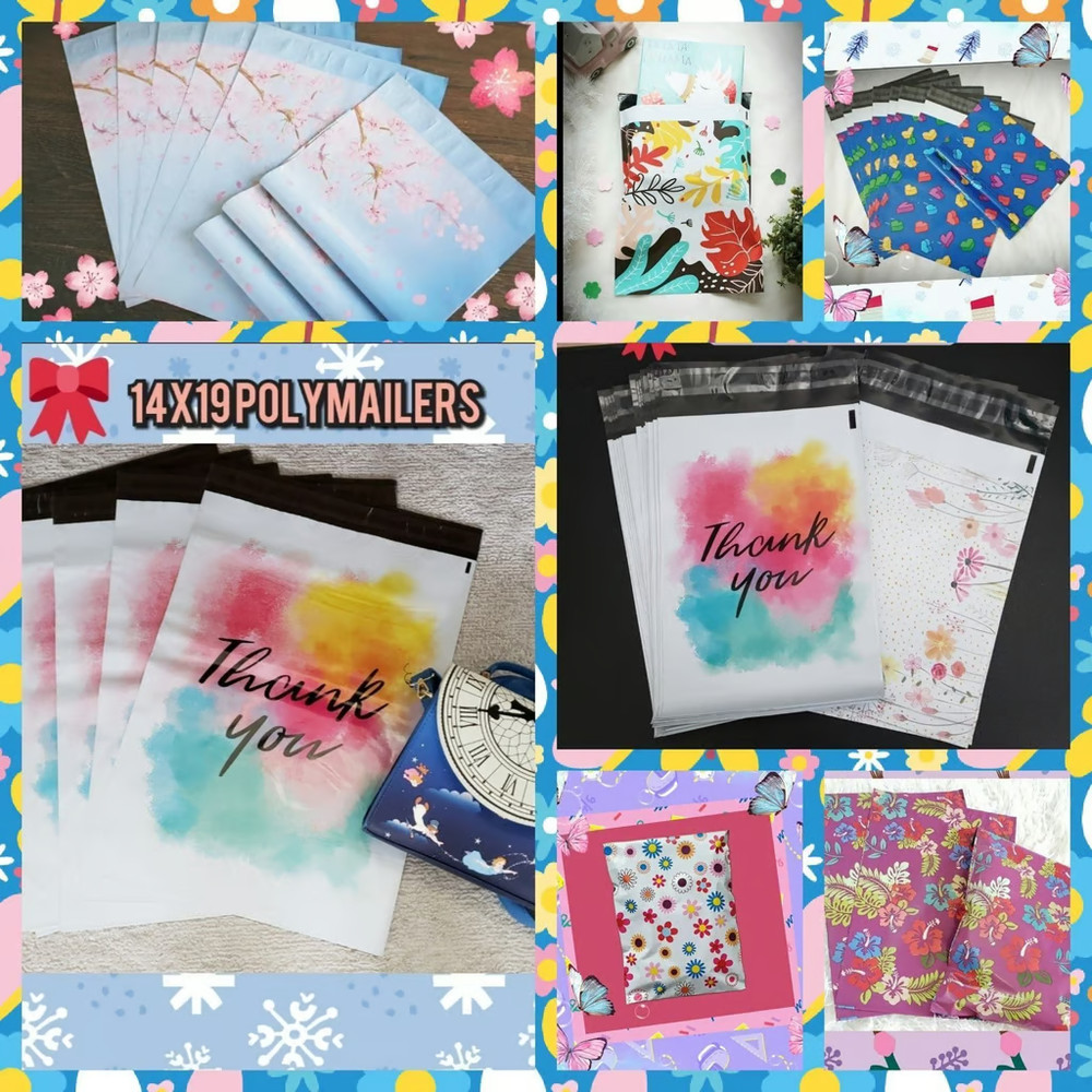 50 pc Variety Designer Poly Mailer Plastic Envelope Shipping Bag 10×13 14×19 6×9