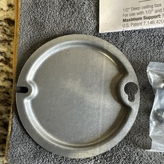 ⭐️⭐️⭐️⭐️⭐️ Ceiling Fan Box Hubbell Raco No.295 4″ Round 1/2″ Deep