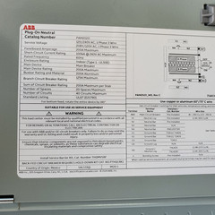 ABB 200A 20 Space 40 Circuit Main Breaker Indoor PON Load Center Kit, PAM2020PA