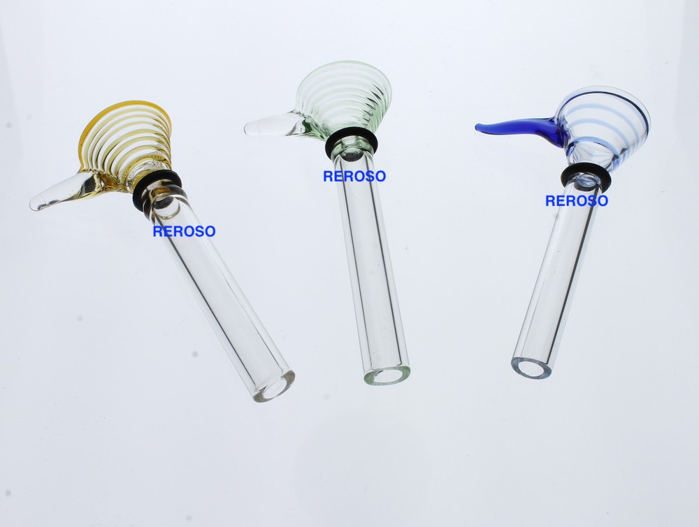 9mm Green,Blue & Yellow Male Glass Replacement Slide Bowl With Handle & O-Ring