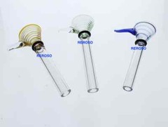 9mm Green,Blue & Yellow Male Glass Replacement Slide Bowl With Handle & O-Ring