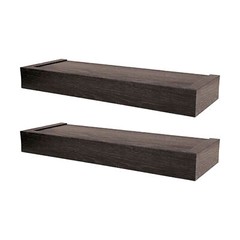 High & Mighty 18″ Modern Floating Shelf Holds Up To 15lb, Espresso (Open Box)