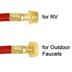 Brass Winterize Blowout Adapter Kit Air Quick Connect to 3/4″ GHT Thread with Ho