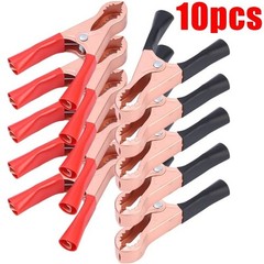 20pcs 80mm 50A Red & Black Car Battery Test Lead Clip Crocodile Alligator Clamps