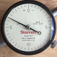 Starrett Dial Indicator .0005″ Graduation 8.000-12.125″ Range No. 84-134-7 USA