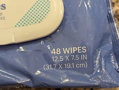 Because Flushable Wipes Alcohol Free 48 Wipes