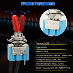 10PCS SPST Toggle Switch Pre-Wired On/Off Metal Small Automotive/Boat/Car/Truck
